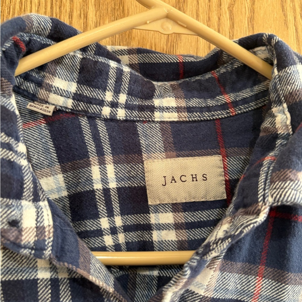 Jachs Navy and White Plaid Shirt - Picture 3 of 3